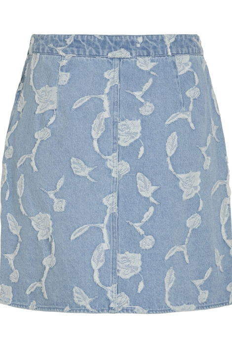 Vila viianais hw jacquard short denim sk